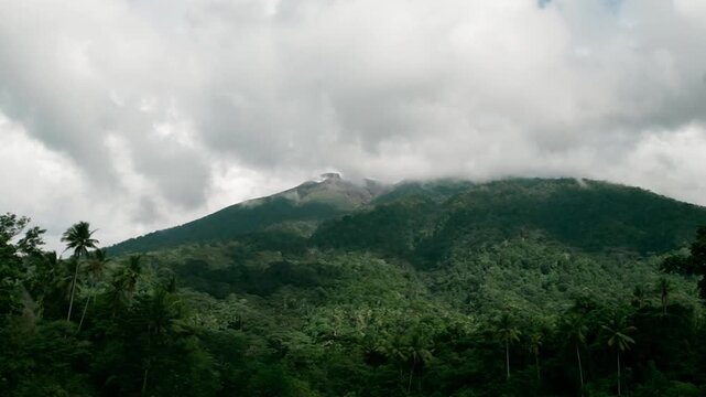 time lapse clouds over mountain