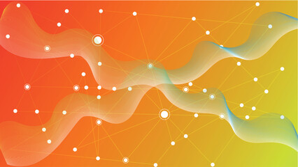 abstract tech network connection dots. Geometric background with abstract mesh. Web. Big data. glowing winter holiday decoration vector backdrop. White background with plexus lines. Colorful abstract.