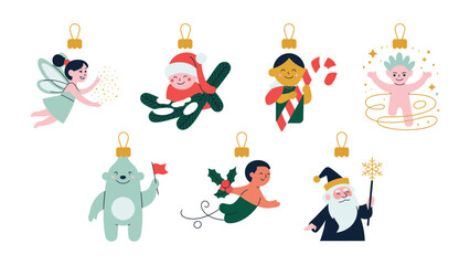 Ornamental Wonders: A collection of delightful ornaments, each a unique design. These vibrant embellishments bring festive cheer and add a touch of whimsy to any holiday display.