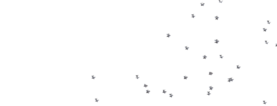 XMAS Stars - A gray whirlwind of golden snowflakes and stars. New