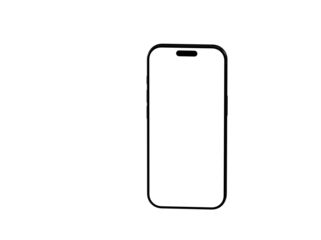 Clean outline illustration of a smartphone. Perfect for app icons, mobile device concepts, and tech designs.