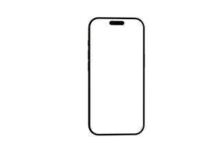 Simple smartphone outline for app design presentations. Clean vector illustration. Perfect for...