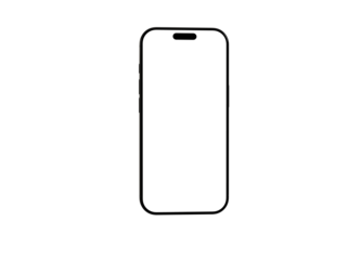 Simple smartphone outline for app design presentations. Clean vector illustration. Perfect for UI/UX showcases.