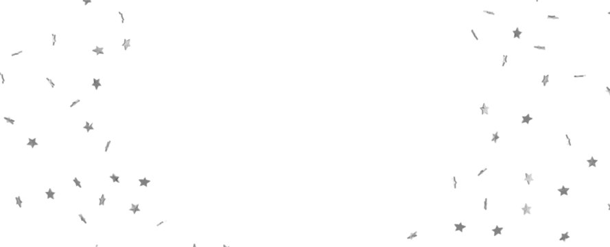 Silver stars border 3d