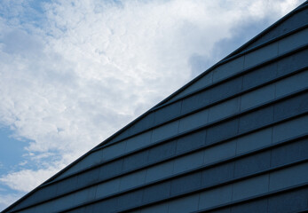 Modern geometric architecture and blue sky