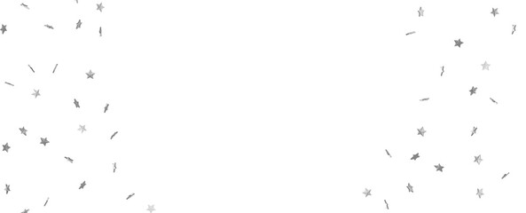 Silver stars border 3d