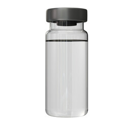 Vaccine clear isolated transparent background 3d rendering
