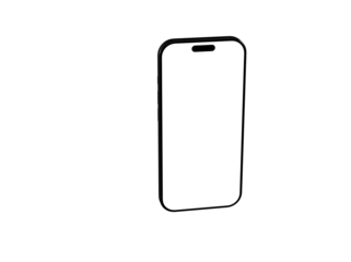 Clean vector illustration of a smartphone outline. Perfect for app icons, presentations, and more.