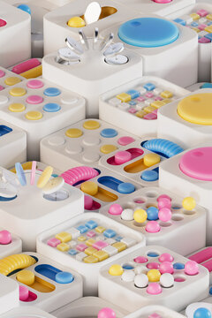 3D data processing interface blocks with modular system