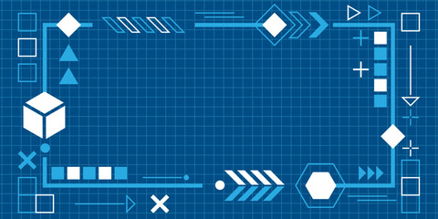 Engineering industry. New technologies. Artificial intelligence. Vector illustration