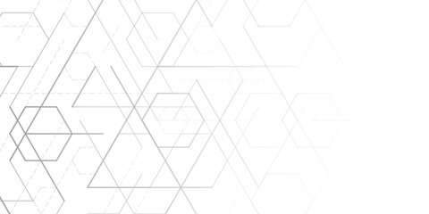 Technological white background. Abstract background of hexagons. Futuristic digital hi-technology banner. Vector illustration.
