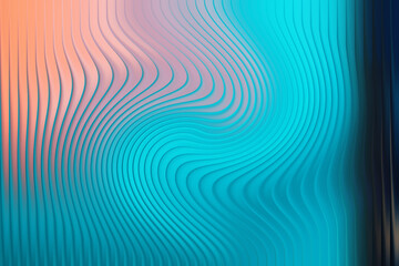 Abstract wavy lines with pink and cyan gradient 