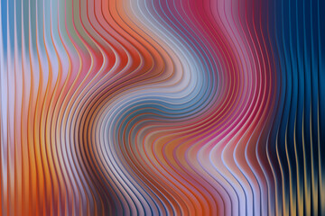 Colorful abstract wavy lines with a vibrant gradient swirl 