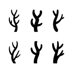 Minimalist desert cacti line art for modern design
