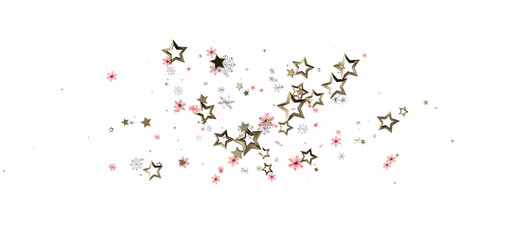 Holiday design featuring gold stars and snowflakes, perfect for seasonal greetings, winter celebrations, and cheerful backgrounds.