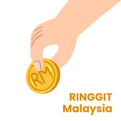 Fototapeta premium Ringgit Malaysia Currency Vector Illustration.eps
