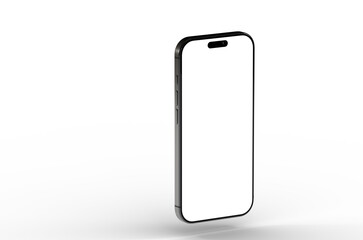 High-quality photo of a modern smartphone with a blank screen, perfect for app presentations or website mockups.