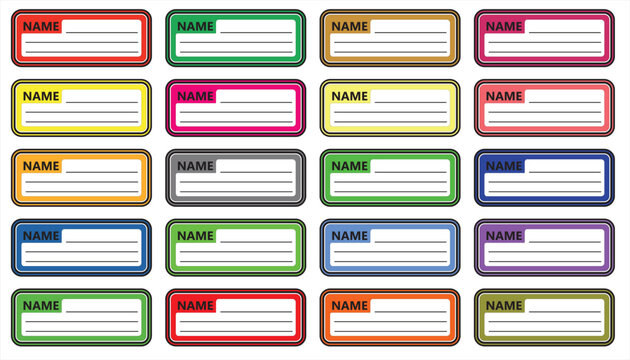 Naklejki this a icon set name tag