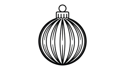 Holiday Ornament : A beautifully illustrated single ornament , ideal for seasonal festive decoration. This clean graphic perfectly encapsulates the spirit of the holidays.