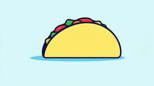tarco illustration vector design minimalist blue background digital art food
