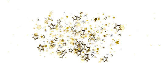 Abstract background of golden stars and sparkles, perfect for Christmas, holidays, celebrations, and festive designs. Ideal for greetings and de