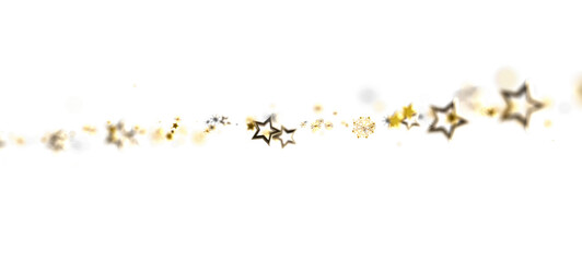 Abstract background featuring golden stars with glitter effect, perfect for holiday designs, celebrations, or conveying festive joy. Ideal for v