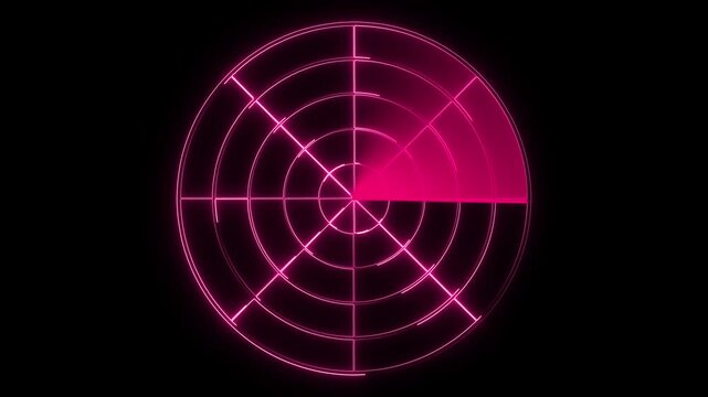 Oval Sci-Fi Radar Scanning Animation Loop