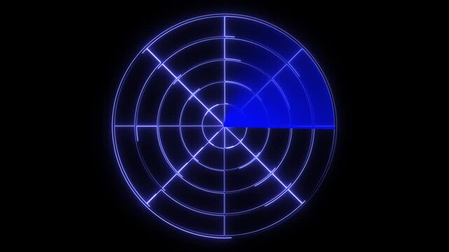 Oval Sci-Fi Radar Scanning Animation Loop