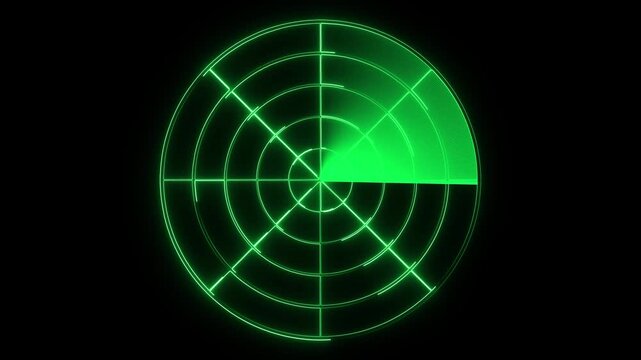 Oval Sci-Fi Radar Scanning Animation Loop