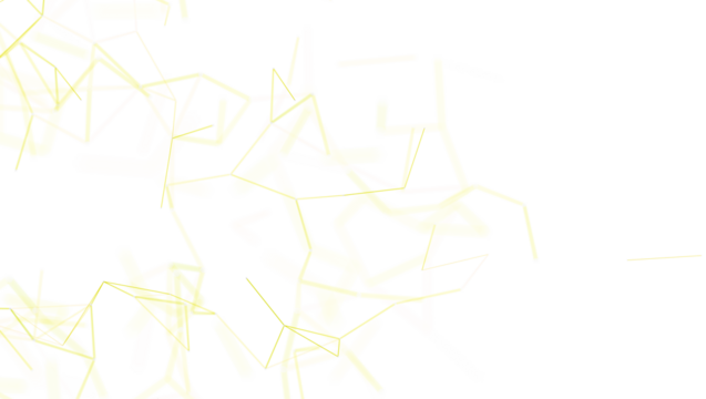 Abstract design of yellow connected lines on white background, ideal for technology, data, networking, and communication visuals.