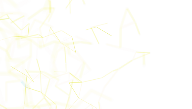 Modern abstract illustration featuring interconnected yellow lines forming a network against a clean white backdrop. Suitable for technology and