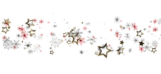 Naklejka premium Elegant Christmas background with stars and snowflakes. Perfect for holiday designs, greetings and celebrations. Isolated on white for versatile