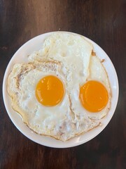 Fried egg on a plate
