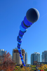 Blue balloons decoration Rogers Centre during the World Series 2025, Toronto, Canada