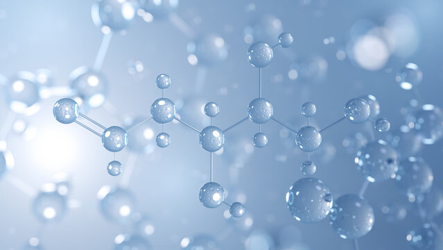 deoxyribose molecular structure 3d, monosaccharide sugar structural chemical formula view from a microscope