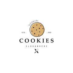 Cookies Logo Design, Choco Cookies Logo, Planet Cookies logo Vector Template.