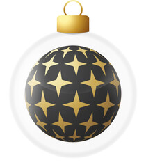 black christmas glass hanging ball