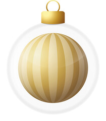 gold christmas glass hanging ball