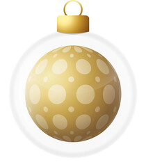 gold christmas glass hanging ball