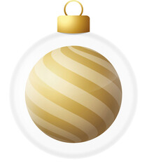 gold christmas glass hanging ball