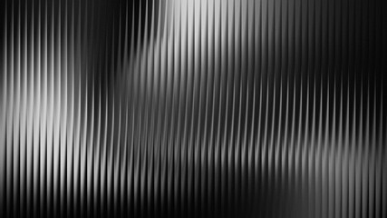 Minimal black and white vertical striped gradient background with smooth glass glow and wave...