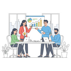 Office Idea Vector Illustration