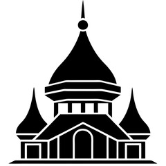 church silhouette vector