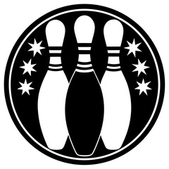 bowling ball and pins