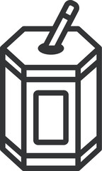 おみくじのアイコン（線画）のイラスト