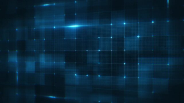 Abstract Digital Glitch Data Technology Grid/ Animation of an abstract glitch technology background with digital data patterns on a graphic grid - Powered by Adobe