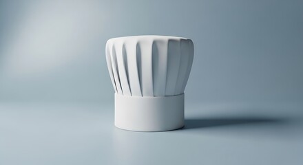 Chefs Hat on a Light Blue Background.