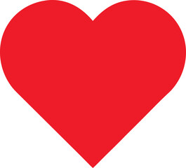 Simple red heart icon on white background