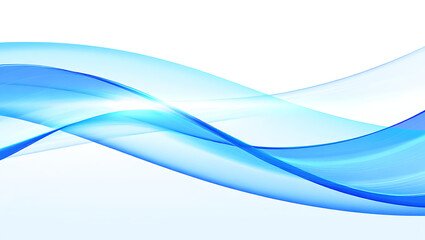 Abstract flowing blue wave design with light effects on a white background representing fluid motion and energy abstract blue wave