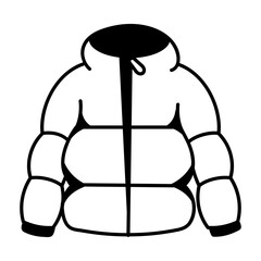 A drawing style icon showing a jacket